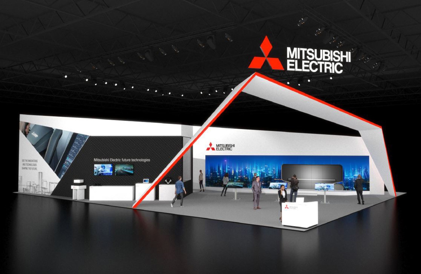 Rendition of Mitsubishi Electric booth