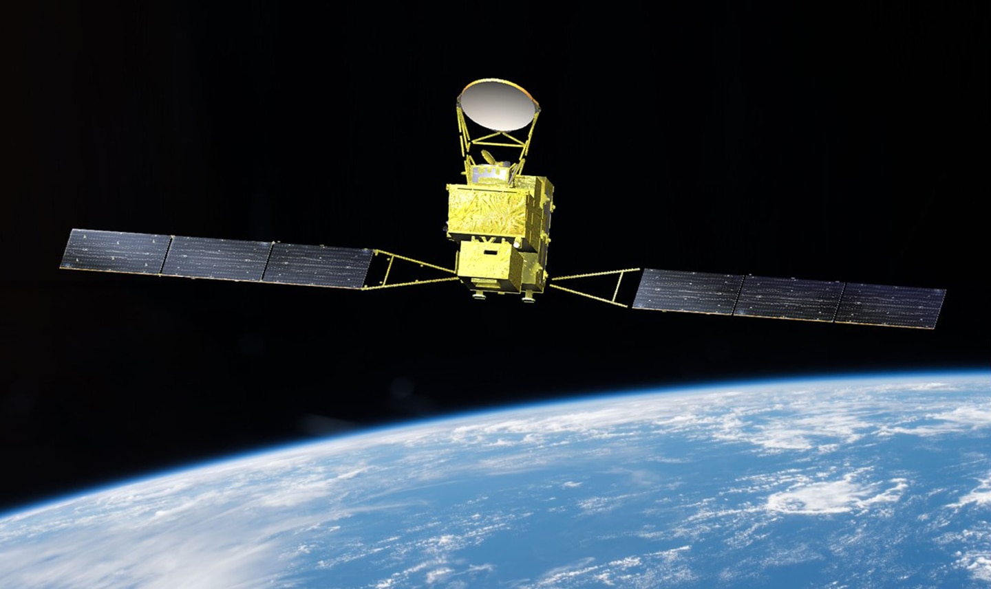 Artist's rendition of GOSAT-GW in orbit