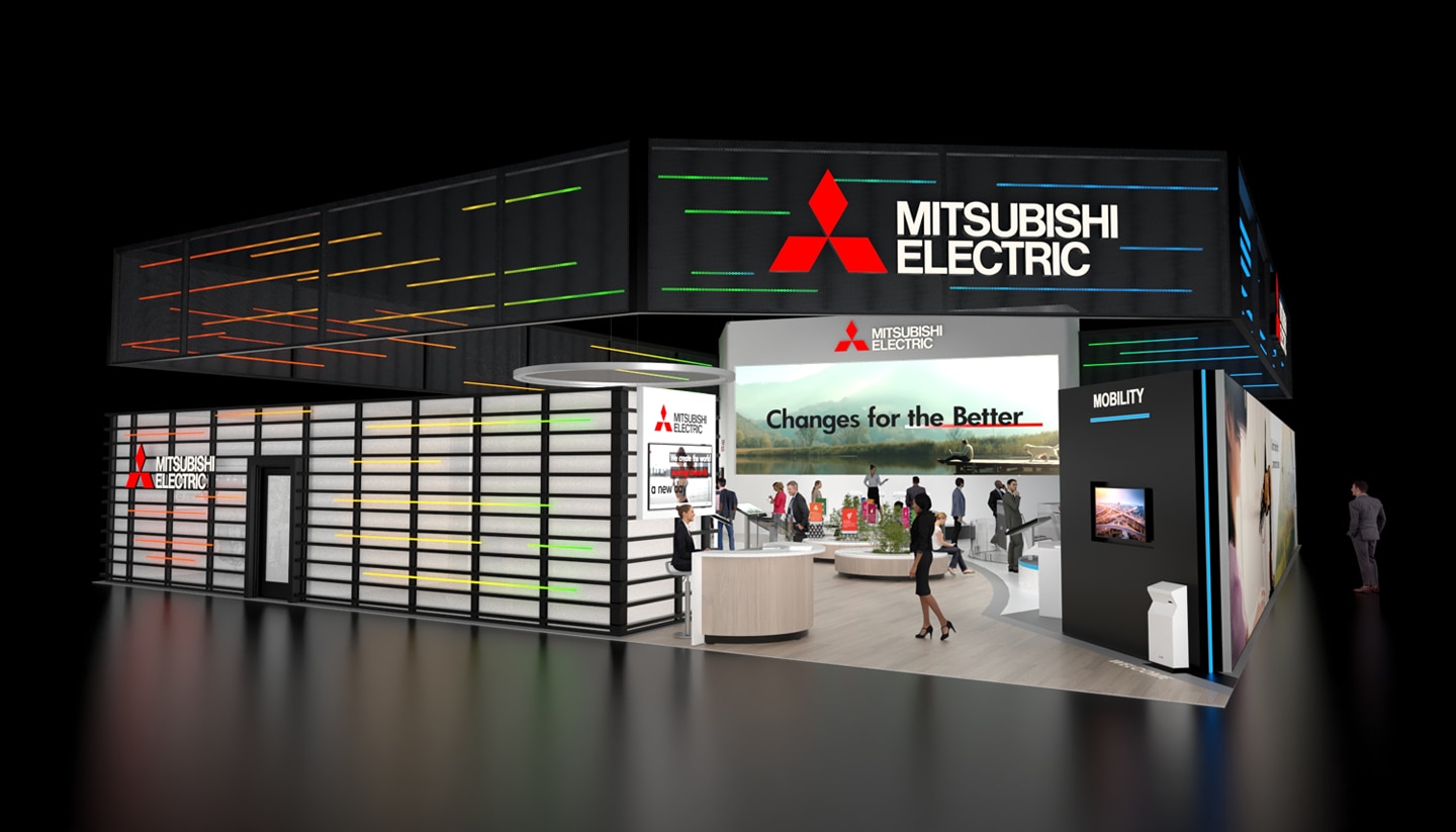 Rendition of Mitsubishi Electric booth