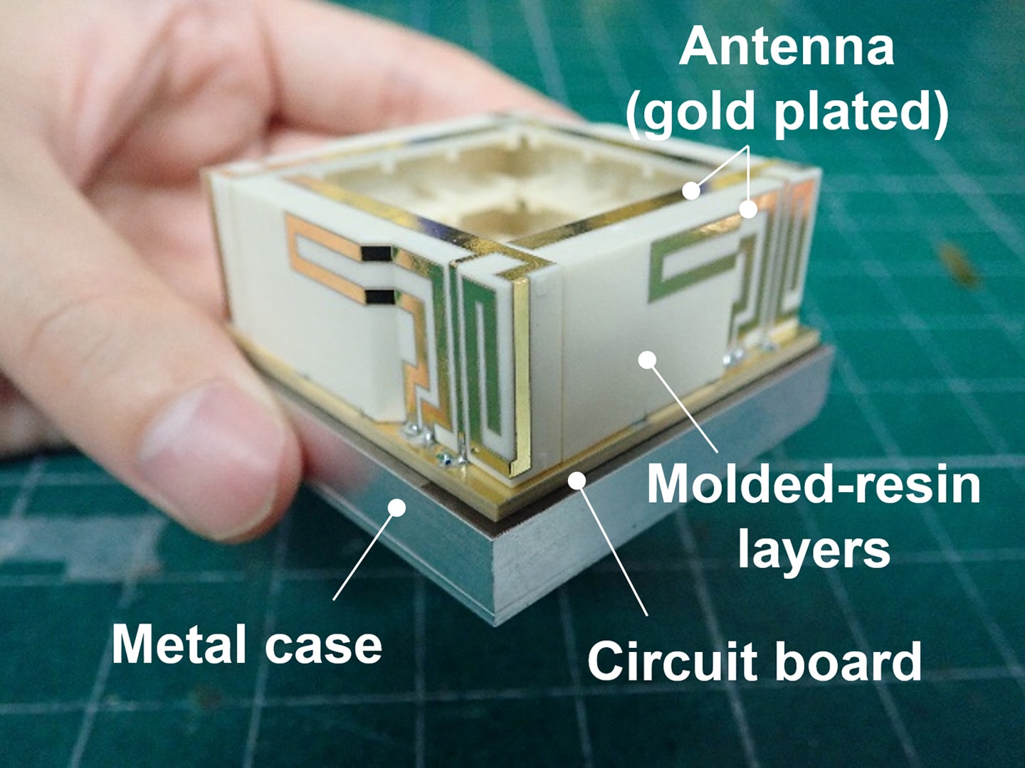 Prototype of compact antenna for satellite-positioning devices