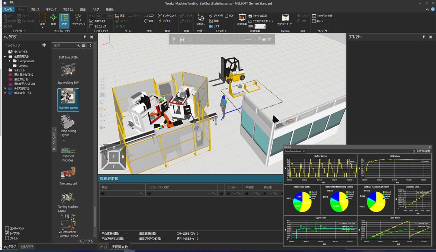 Production line simulation