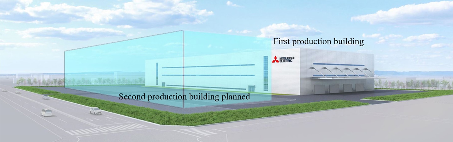 Illustration of new production buildings at Owariasahi (Owariasahi City, Aichi P