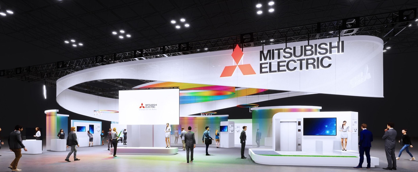 Rendition of Mitsubishi Electric booth