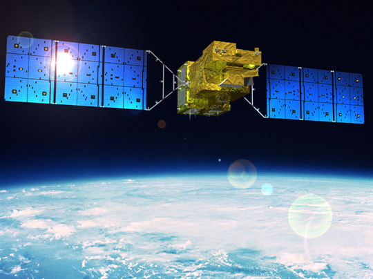 Rendering of GOSAT-2 in orbit