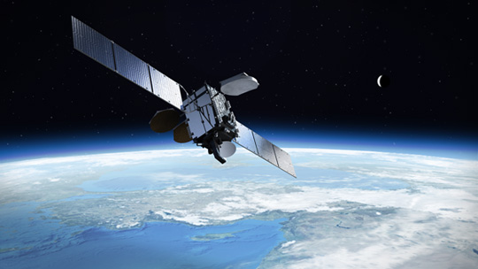 Rendering of TURKSAT-4A in Orbit