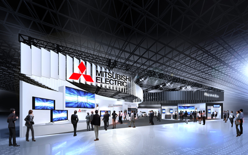 Rendition of the Mitsubishi Electric Booth