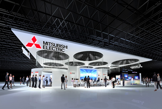 Rendition of Mitsubishi Electric booth