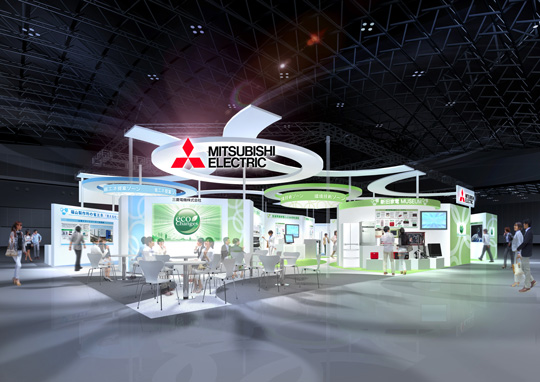 Rendition of Mitsubishi Electric booth