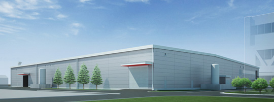 Rendition of new facility at Sagami Factory