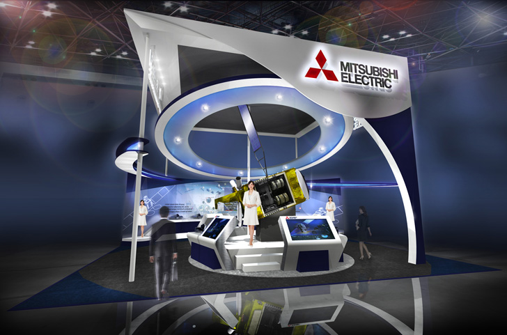 Rendition of the Mitsubishi Electric booth