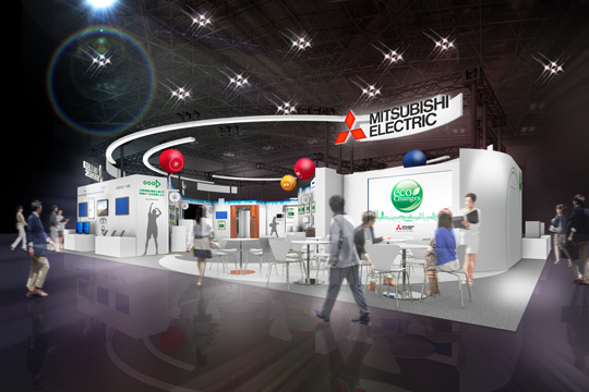 Rendition of Mitsubishi Electric booth