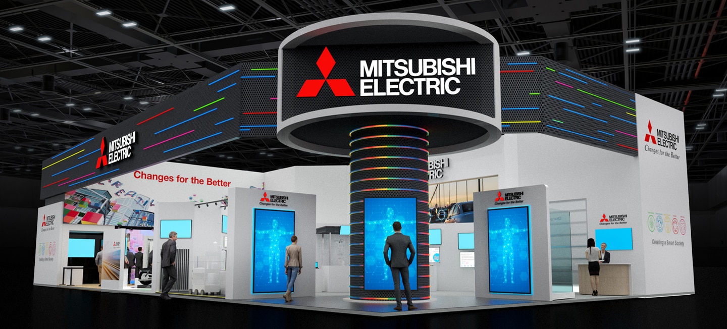 Rendition of Mitsubishi Electric booth